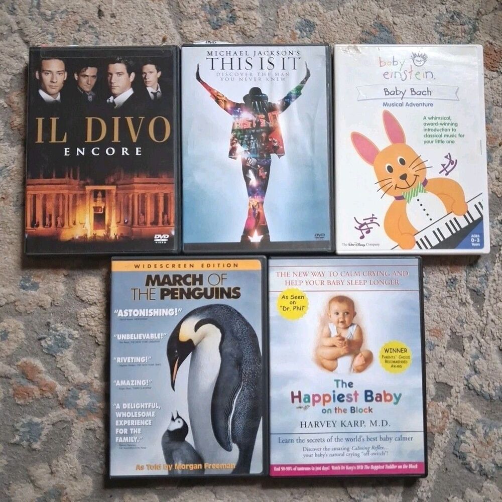 Variety DVD Lot Michael Jackson This Is It Baby Bach March of the Penguins